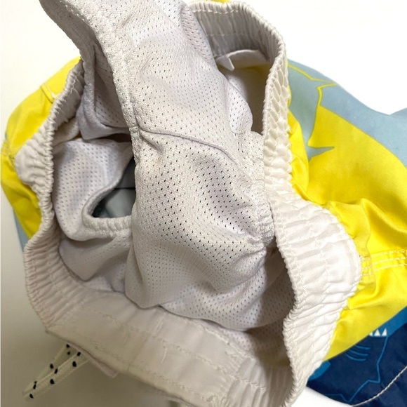 GAP Kids Baby Shark Print Lined Swim Shorts - Yellow and Blue 3T - Picture 5 of 5